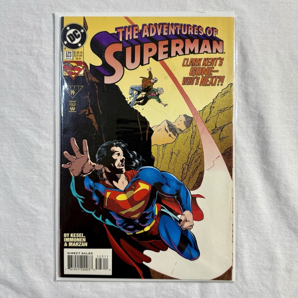 Superman #523 Clark Kent's Gone Who's Next DC‎ Comics 1995 Bagged And Boarded